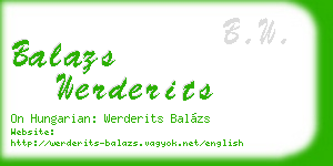 balazs werderits business card